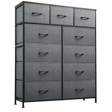 high-grade fabric and durable metal frame|WLIVE Tall Fabric Dresser with 8 Drawers, Storage .